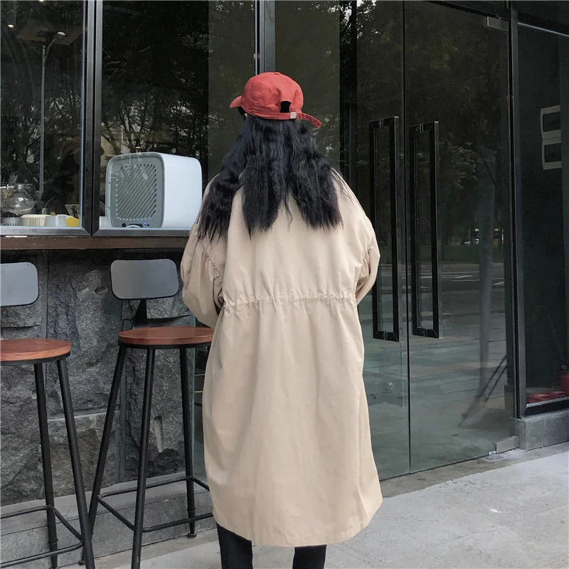Autumn 2019 New Harajuku High Waist Drawstring Long Section Stand Collar Loose Coat Lantern Sleeve Windbreaker Female Shirt f191
Autumn 2019 New Harajuku High Waist Drawstring Long Section Stand Collar Loose Coat Lantern Sleeve Windbreaker Female Shirt f191