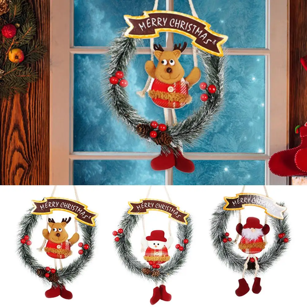 Christmas Wreaths Pendant Santa Reindeer Snowman Winter Wreaths Merry Christmas Sign 9.06inch Plush Innovative Front Door Wrea
Christmas Wreaths Pendant Santa Reindeer Snowman Winter Wreaths Merry Christmas Sign 9.06inch Plush Innovative Front Door Wrea