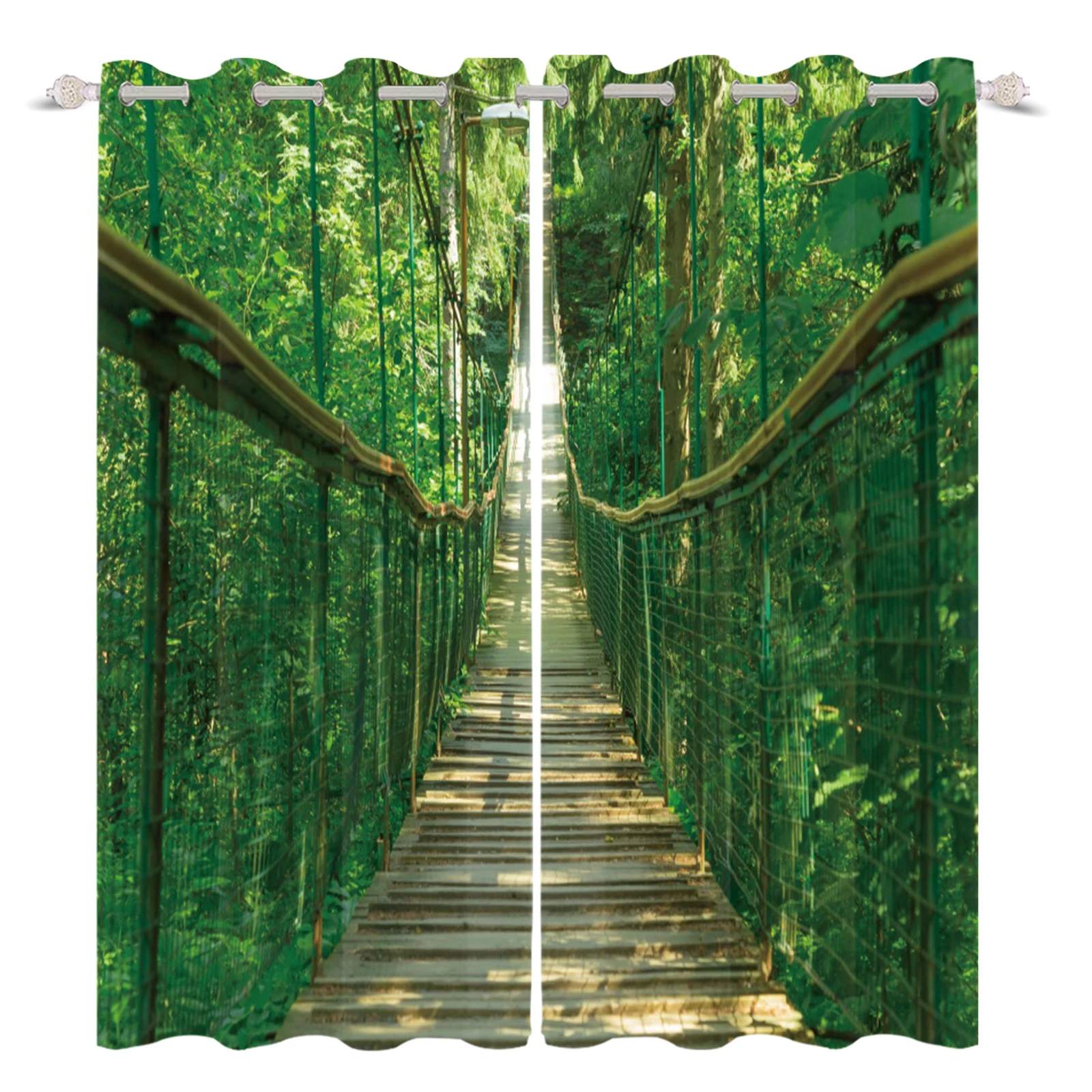 3D Printing Modern Style Green Forest Bridge Curtains Processing Blackout Drapery Curtains Home Decor For Living Room
3D Printing Modern Style Green Forest Bridge Curtains Processing Blackout Drapery Curtains Home Decor For Living Room