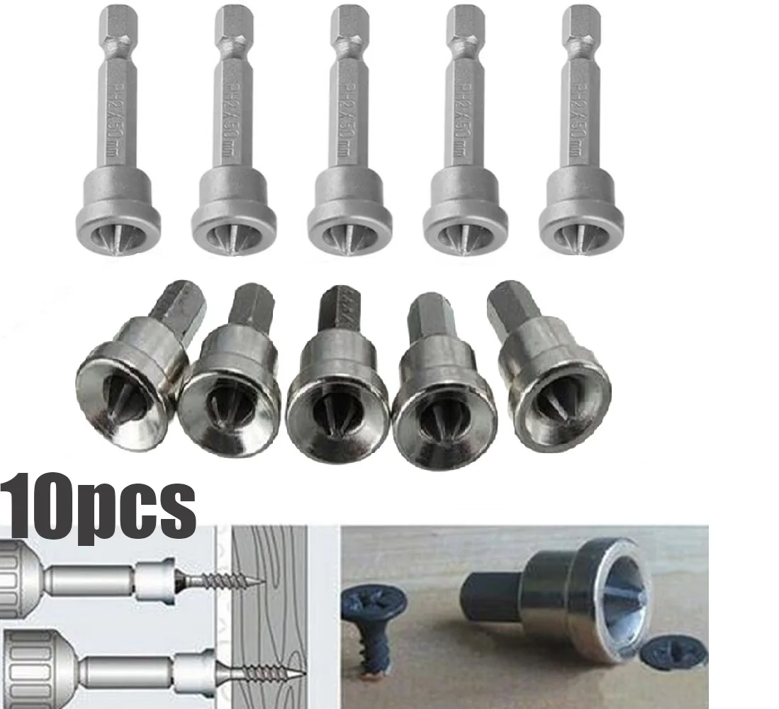 10Pcs S2 Tool Steel Drywall Screwdriver Bits Plasterboard Tip Adapter PH2 Hex Shank Locator Drill Bit For Electric Drill Tool
10Pcs S2 Tool Steel Drywall Screwdriver Bits Plasterboard Tip Adapter PH2 Hex Shank Locator Drill Bit For Electric Drill Tool