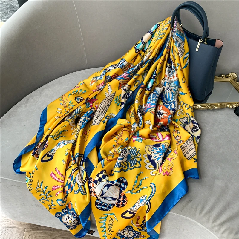 2022 New 180*90cm Silk Shawl Scarf for Women Print Hijab Head Wraps Luxury Muslim Headscarf Pashmina Neckerchief Female Foulard
2022 New 180*90cm Silk Shawl Scarf for Women Print Hijab Head Wraps Luxury Muslim Headscarf Pashmina Neckerchief Female Foulard