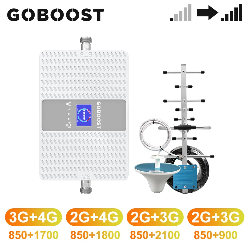 Усилитель сигнала GOBOOST 2g 3g GSM 850 900 двухдиапазонный ретранслятор UMTS 2100 4g LTE 1800 шт. 1700