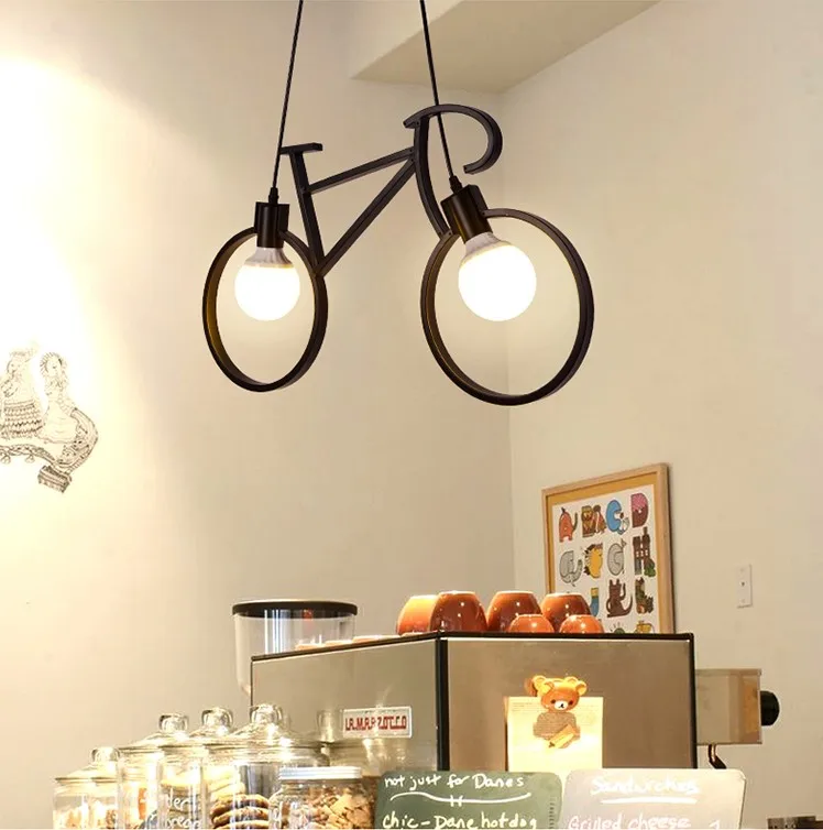 Современный подвесной светильник Nordicsimple Art Deoc для велосипеда Креативный