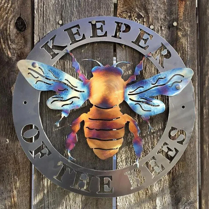 Metal Bee Plate Decor Large Animal Silhouette with Letter Keeper Of The Bee Hanging Garden Farmhouse Wall Art 1mm*30cm
Metal Bee Plate Decor Large Animal Silhouette with Letter Keeper Of The Bee Hanging Garden Farmhouse Wall Art 1mm*30cm