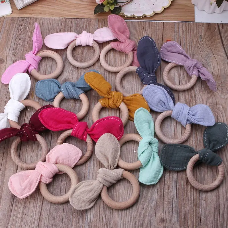Bunny Ear Baby Teething Ring Safe Organic Wooden Ring Nursing Training Newborns Toys Baby Teethers
Bunny Ear Baby Teething Ring Safe Organic Wooden Ring Nursing Training Newborns Toys Baby Teethers