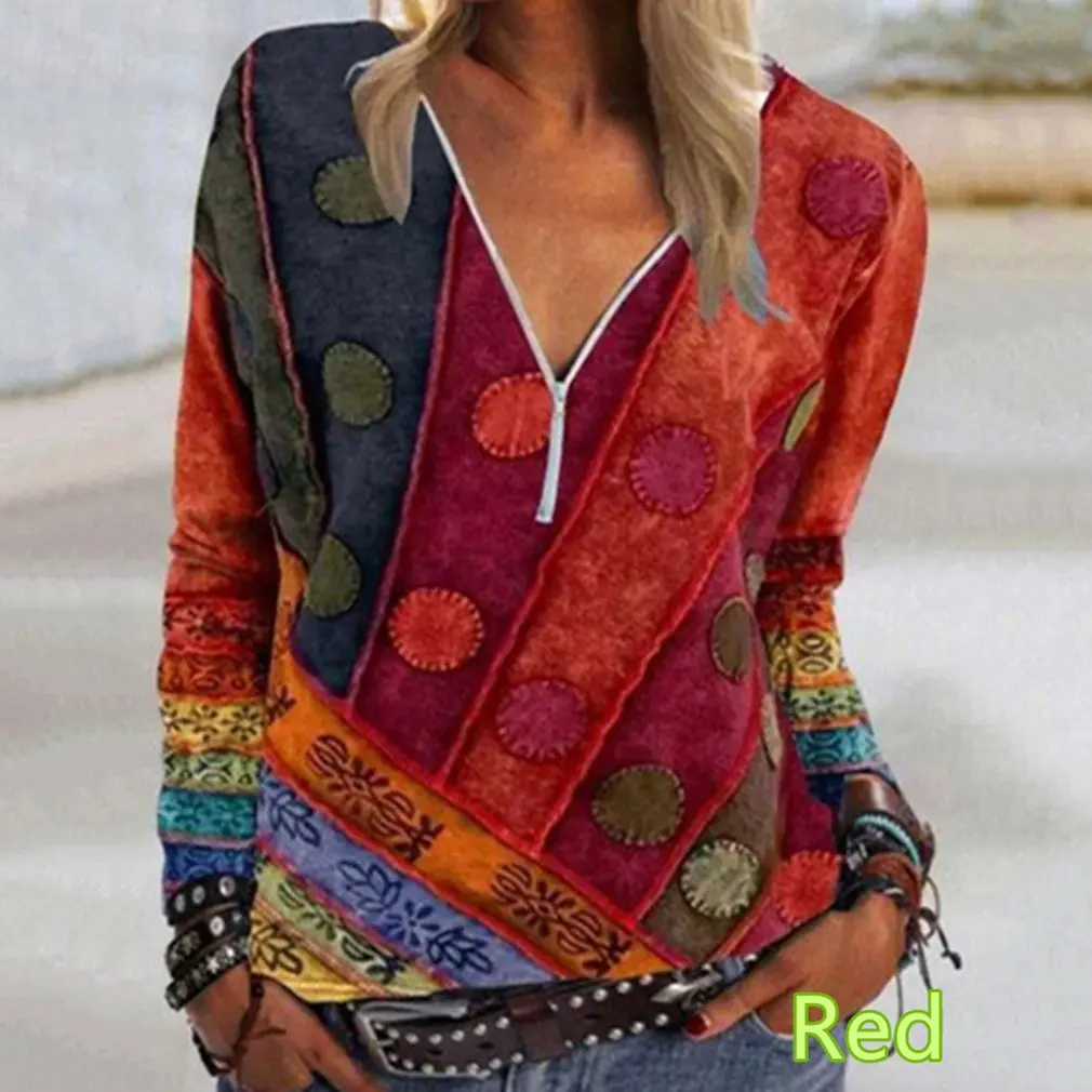 2020 New Design Plus Size Women Blouse V-neck Long Sleeve Chains Print Loose casual Shirts Womens Tops And Blouses
2020 New Design Plus Size Women Blouse V-neck Long Sleeve Chains Print Loose casual Shirts Womens Tops And Blouses