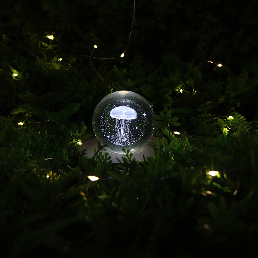Table Bedside Crystal Ball LED Night Light Ornament Home Wooden Base Artificial Jellyfish USB Powered Bedroom Desktop Decorative
Table Bedside Crystal Ball LED Night Light Ornament Home Wooden Base Artificial Jellyfish USB Powered Bedroom Desktop Decorative