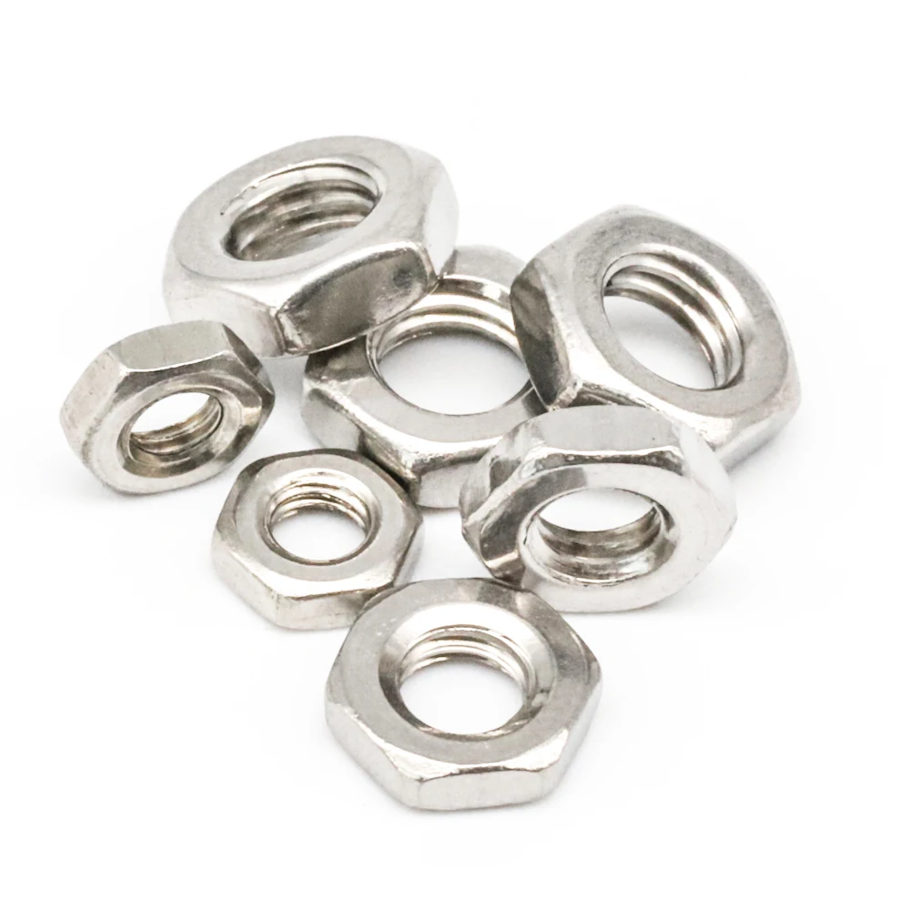 1-50pcs Thin Hex Nuts 304 Stainless Steel M3 M4 M5 M6 M8 M10 M12 M14 M16 M18 M20 thin nuts DIN439 
1-50pcs Thin Hex Nuts 304 Stainless Steel M3 M4 M5 M6 M8 M10 M12 M14 M16 M18 M20 thin nuts DIN439
