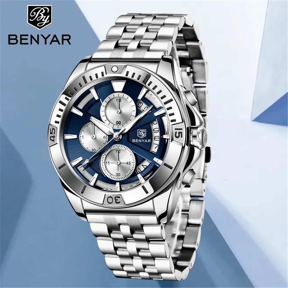 2021 New BENYAR Mens Quartz Watch Top Luxury Fashion Automatic Date Business Waterproof Hollow Calendar Watch Relogio Masculino
2021 New BENYAR Mens Quartz Watch Top Luxury Fashion Automatic Date Business Waterproof Hollow Calendar Watch Relogio Masculino