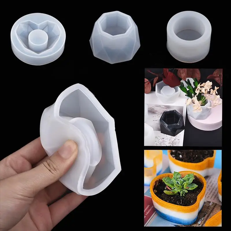 3D Silicone Molds For Epoxy Resin Succulent Flower Pot Silicone Resin Mold Jewelry Storage Box Making Tool Crafts Casting Mould
3D Silicone Molds For Epoxy Resin Succulent Flower Pot Silicone Resin Mold Jewelry Storage Box Making Tool Crafts Casting Mould