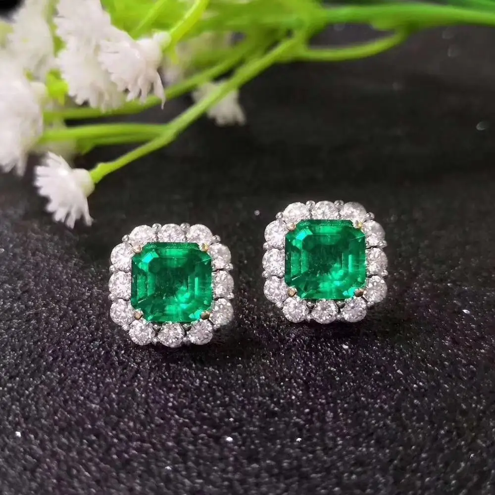 FFGems 100% silver Emerald earring Paraiba Tourmaline square green light blue color stone New 2020 for women girl Gift Wholesale
FFGems 100% silver Emerald earring Paraiba Tourmaline square green light blue color stone New 2020 for women girl Gift Wholesale