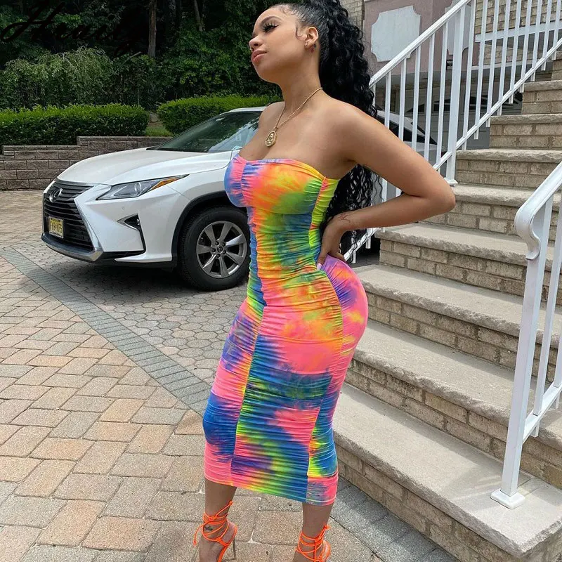 Dress Night Club Beach Skinny Sleeveless Woman Dress Mid Waist Ruched Holidays Midi Colorful Sexy Chest Wrap Summer Dress
Dress Night Club Beach Skinny Sleeveless Woman Dress Mid Waist Ruched Holidays Midi Colorful Sexy Chest Wrap Summer Dress