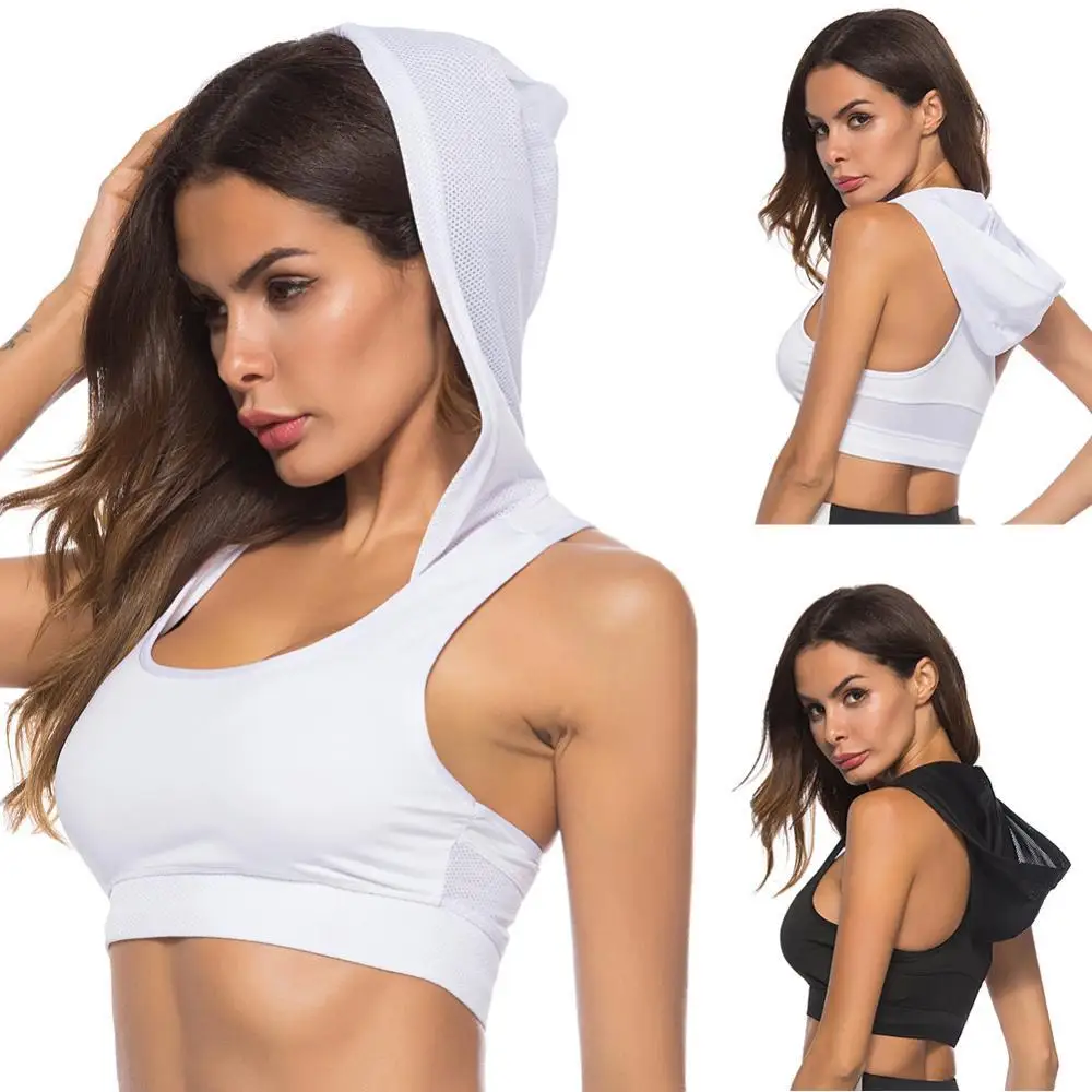 Women Quick Dry Elastic Racerback Fitness Yoga Sports Bra Hooded Vest Crop Top women bra push up бюстгальтер женский
Women Quick Dry Elastic Racerback Fitness Yoga Sports Bra Hooded Vest Crop Top women bra push up бюстгальтер женский
