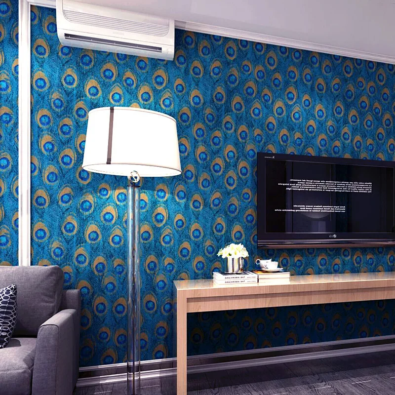 Southeast Asian style Chinese peacock feather wallpaper bedroom living room theme hotel TV background wall paper
Southeast Asian style Chinese peacock feather wallpaper bedroom living room theme hotel TV background wall paper