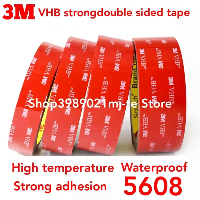 5608 3M VHB Acrylic Adhesive Double-sided Foam Tape Strong Adhese Pad IP68 Waterproof High-quality Reuse Home Car Office Decor
5608 3M VHB Acrylic Adhesive Double-sided Foam Tape Strong Adhese Pad IP68 Waterproof High-quality Reuse Home Car Office Decor