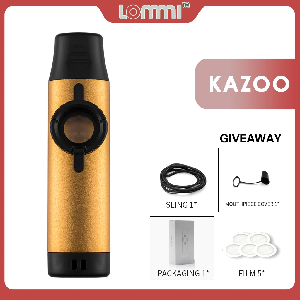 LOMMI Golden Color Kazoo Whistle Flute Diaphragm Mouth Kazoos Musical Instruments Good Companion For Guitar Guitarra
LOMMI Golden Color Kazoo Whistle Flute Diaphragm Mouth Kazoos Musical Instruments Good Companion For Guitar Guitarra