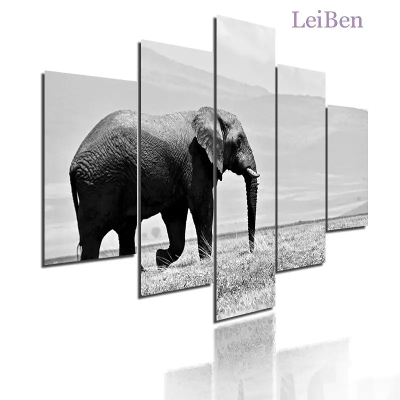 Five-Piece Modular Picture Modern Photography Black and White Canvas Painting Animal Elephant Art Posters and Prints Home Decor
Five-Piece Modular Picture Modern Photography Black and White Canvas Painting Animal Elephant Art Posters and Prints Home Decor
