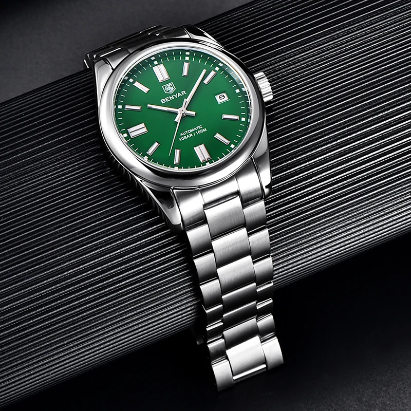 BENYAR New Luxury Brand Mens Automatic Mechanical Watches Stainless Steel 100M Waterproof Watch Luminous Relogio Masculino 2021
BENYAR New Luxury Brand Mens Automatic Mechanical Watches Stainless Steel 100M Waterproof Watch Luminous Relogio Masculino 2021
