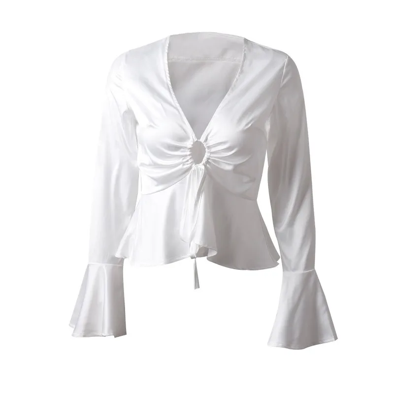 Long Sleeve V-Tie Fashion Chiffon Women's Wear Solid Color White V-Neck Butterfly Sleeve Womens Tops and Blouses
Long Sleeve V-Tie Fashion Chiffon Women's Wear Solid Color White V-Neck Butterfly Sleeve Womens Tops and Blouses