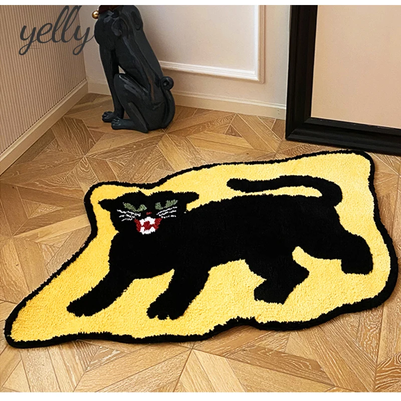 Floor Carpet Black Cat Kilim Handmade Super Soft Fluffy Area Mat Bedroom Living Room Home GG Shaggy Tufted Rugs 60X90cm
Floor Carpet Black Cat Kilim Handmade Super Soft Fluffy Area Mat Bedroom Living Room Home GG Shaggy Tufted Rugs 60X90cm
