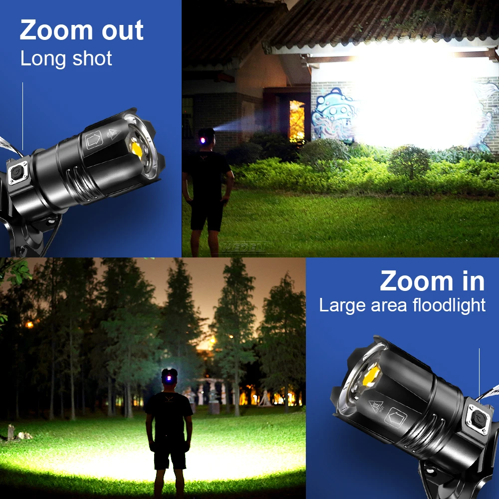 XHP70.2 LED Headlamp 18650 High Power Rechargeable USB Head lamp flashlight Head Lantern Frontal Xhp50 Led Portable Fishing lamp
XHP70.2 LED Headlamp 18650 High Power Rechargeable USB Head lamp flashlight Head Lantern Frontal Xhp50 Led Portable Fishing lamp