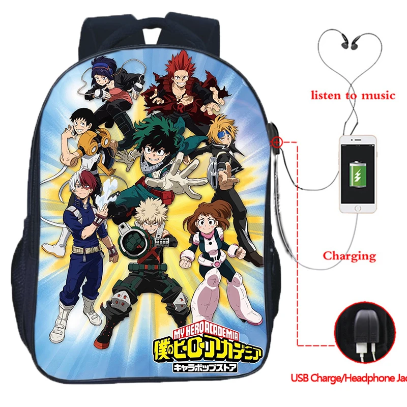 My Hero Academia Backpack For Deku Boys Girls School Bag Kids Cartoon Bookbags Anime Rucksack Teens USB Charging Travel Knapsack
My Hero Academia Backpack For Deku Boys Girls School Bag Kids Cartoon Bookbags Anime Rucksack Teens USB Charging Travel Knapsack