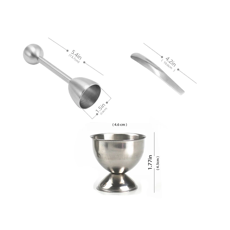 Stainless Steel Egg Opener Holder Accessories Shell Opener Egg Multifunction Crusher Splitter Cutter Kitchen Tools Set 
Stainless Steel Egg Opener Holder Accessories Shell Opener Egg Multifunction Crusher Splitter Cutter Kitchen Tools Set