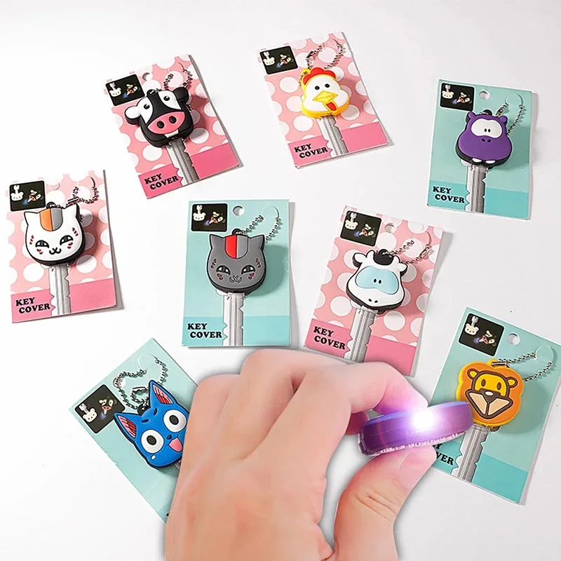 High-grade Cartoon Key Cover With Small LED Lamp Soft Silicone Protective Case Key Control Dust Cover Holder Key Chain Pendant
High-grade Cartoon Key Cover With Small LED Lamp Soft Silicone Protective Case Key Control Dust Cover Holder Key Chain Pendant