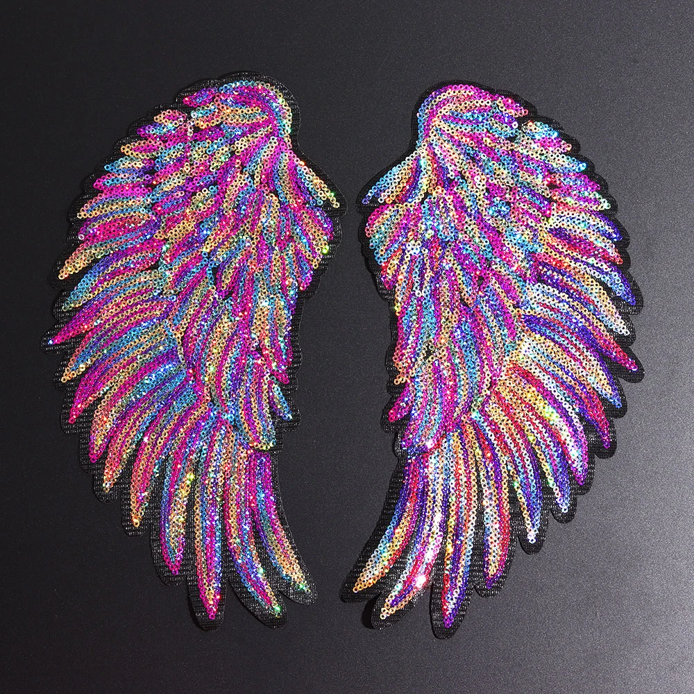 2PCS Rainbow Feather Wings Sequin Dreamy Sew Iron On Patches Embroidered Badges For Clothes DIY Appliques Craft Decoration
2PCS Rainbow Feather Wings Sequin Dreamy Sew Iron On Patches Embroidered Badges For Clothes DIY Appliques Craft Decoration
