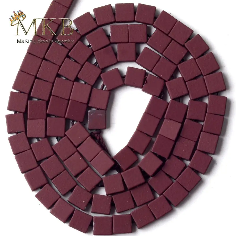 4*4mm 90pcs Natural Stone Wine Red Hematite Stone Matte Rubber Squar Beads Space Loose Beads For Jewelry Making Diy Bracelet 15"
4*4mm 90pcs Natural Stone Wine Red Hematite Stone Matte Rubber Squar Beads Space Loose Beads For Jewelry Making Diy Bracelet 15"