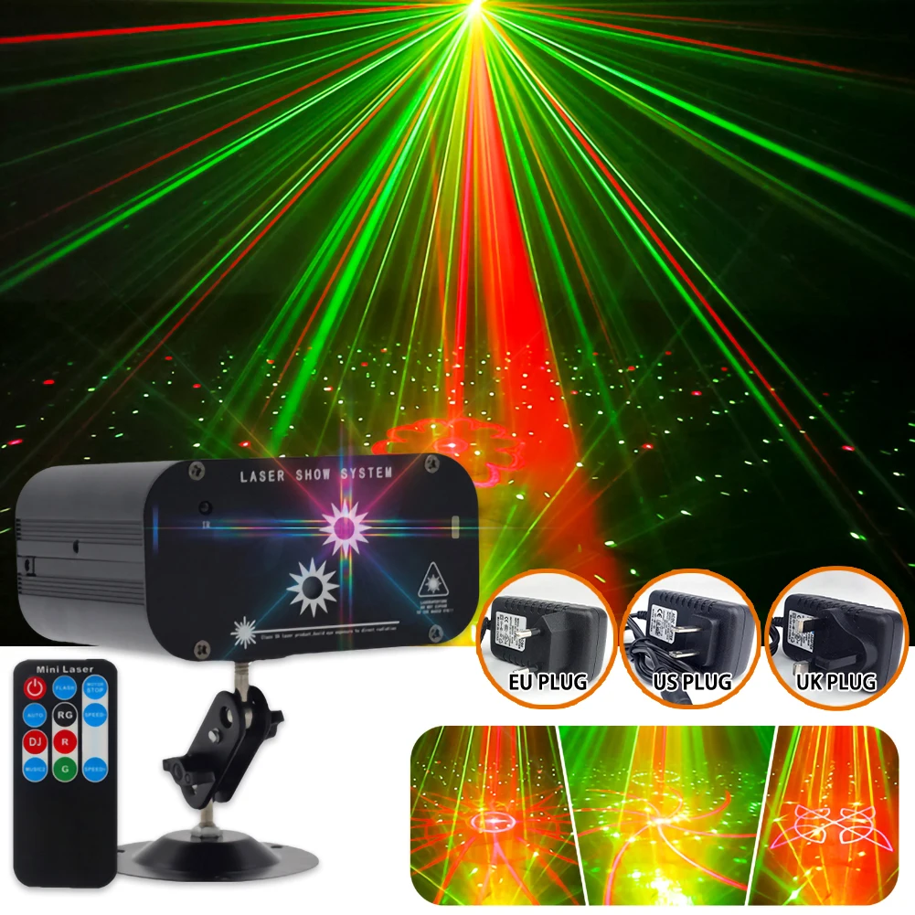 Disco 48 Pattern Laser Projector Lighting Remote/Sound Actived LED Disco Light RG DJ Party Stage Light Lamp Home Decoration
Disco 48 Pattern Laser Projector Lighting Remote/Sound Actived LED Disco Light RG DJ Party Stage Light Lamp Home Decoration