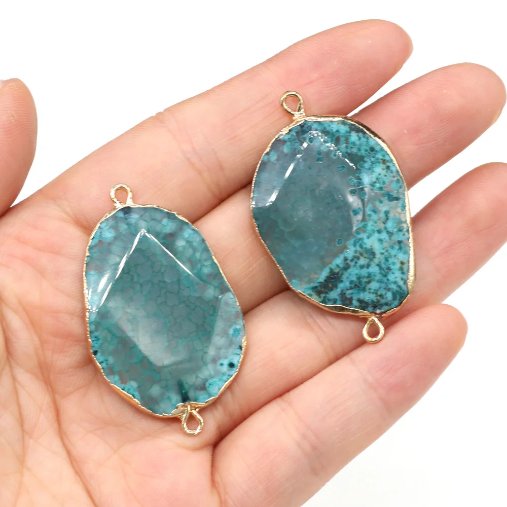 Natural Stone Double hole Connectors irregular agates Pendant for jewelry making DIY necklace bracelet accessories 25x42mm
Natural Stone Double hole Connectors irregular agates Pendant for jewelry making DIY necklace bracelet accessories 25x42mm