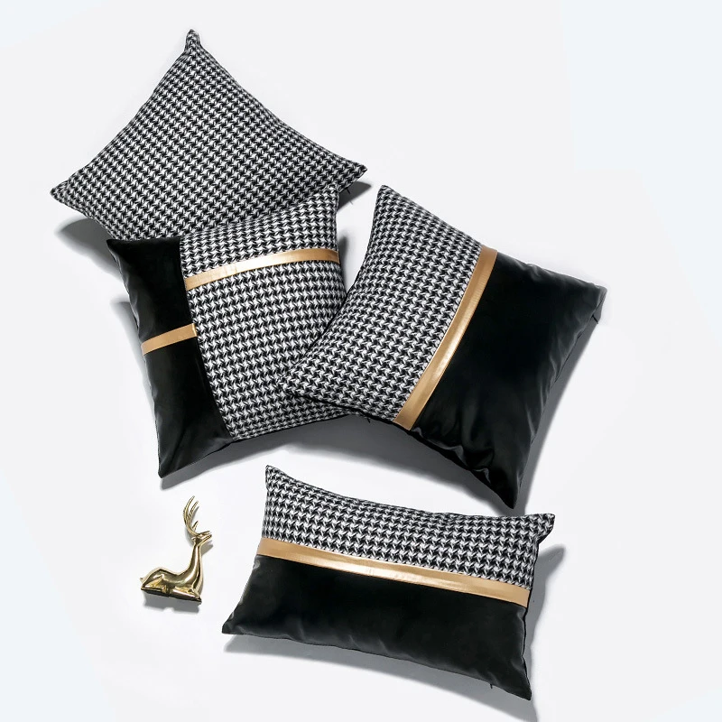 1set Four piece combination Top selling qianniaoge Pu splicing pillow cover,hotel sofa cushion cover,car waist pillow cover
1set Four piece combination Top selling qianniaoge Pu splicing pillow cover,hotel sofa cushion cover,car waist pillow cover