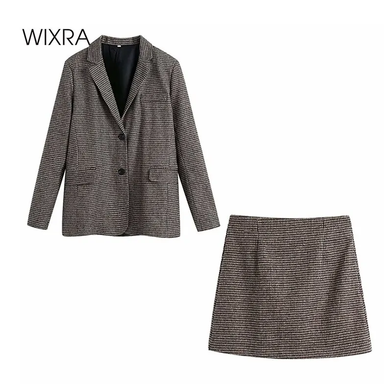 Wixra Womens Plaid Blazer Sets Turn Down Collar Tops High Waist Short Skirts Spring Summer Basic Sweatshirts Suits
Wixra Womens Plaid Blazer Sets Turn Down Collar Tops High Waist Short Skirts Spring Summer Basic Sweatshirts Suits