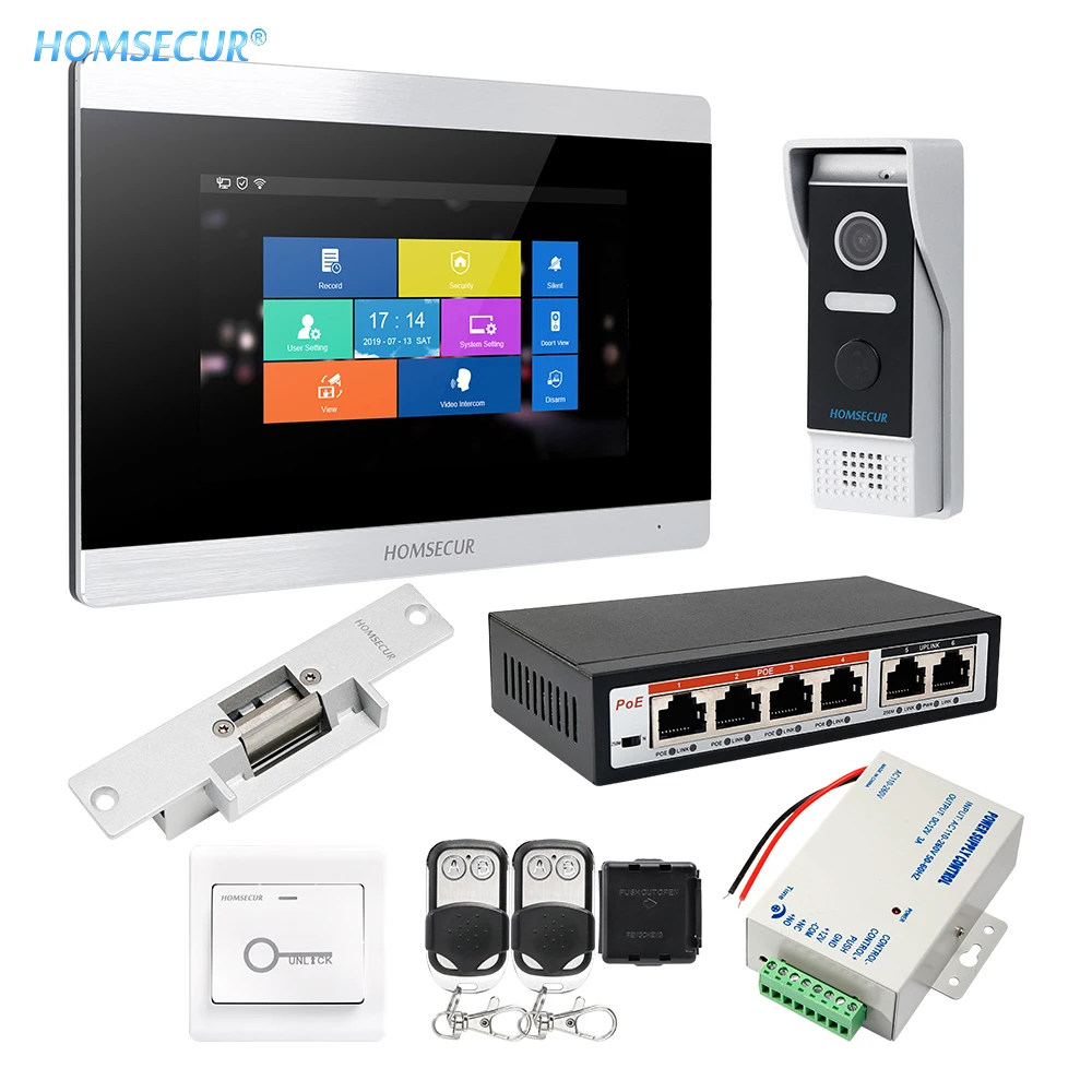 HOMSECUR 7" WIFI Video Door Phone Intercom System with Touch Screen Monitor BC031IP-B+BM715IP-S
HOMSECUR 7" WIFI Video Door Phone Intercom System with Touch Screen Monitor BC031IP-B+BM715IP-S
