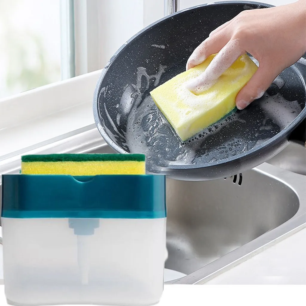 2-in-1Sponge Rack Soap Dispenser Soap Dispenser And Sponge Caddy 13 Ounces Kitchen Accessiors Gift One piece cocina accesorio
2-in-1Sponge Rack Soap Dispenser Soap Dispenser And Sponge Caddy 13 Ounces Kitchen Accessiors Gift One piece cocina accesorio
