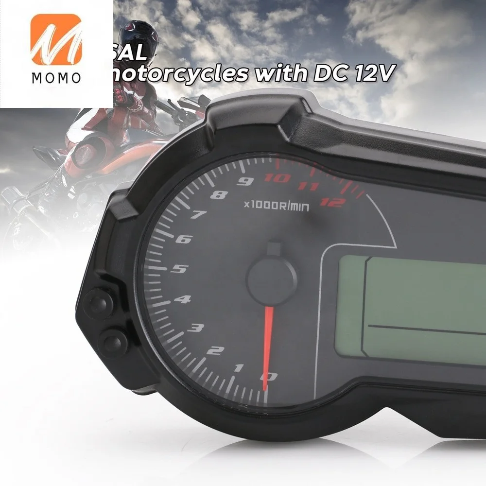 12000RPM 6 Gear Universal Motorcycle LCD Backlight Instrument Digital Speedometer Odometer for 2 4 Cylinders
12000RPM 6 Gear Universal Motorcycle LCD Backlight Instrument Digital Speedometer Odometer for 2 4 Cylinders