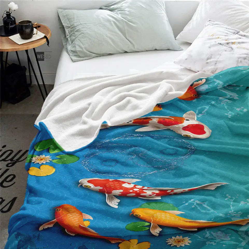 Sofa Blanket With 3D Fish Blanket Flannel Fabric Warm Bed Sheet Portable Car Blanket Custom Christmas Gift Blanket Washable
Sofa Blanket With 3D Fish Blanket Flannel Fabric Warm Bed Sheet Portable Car Blanket Custom Christmas Gift Blanket Washable