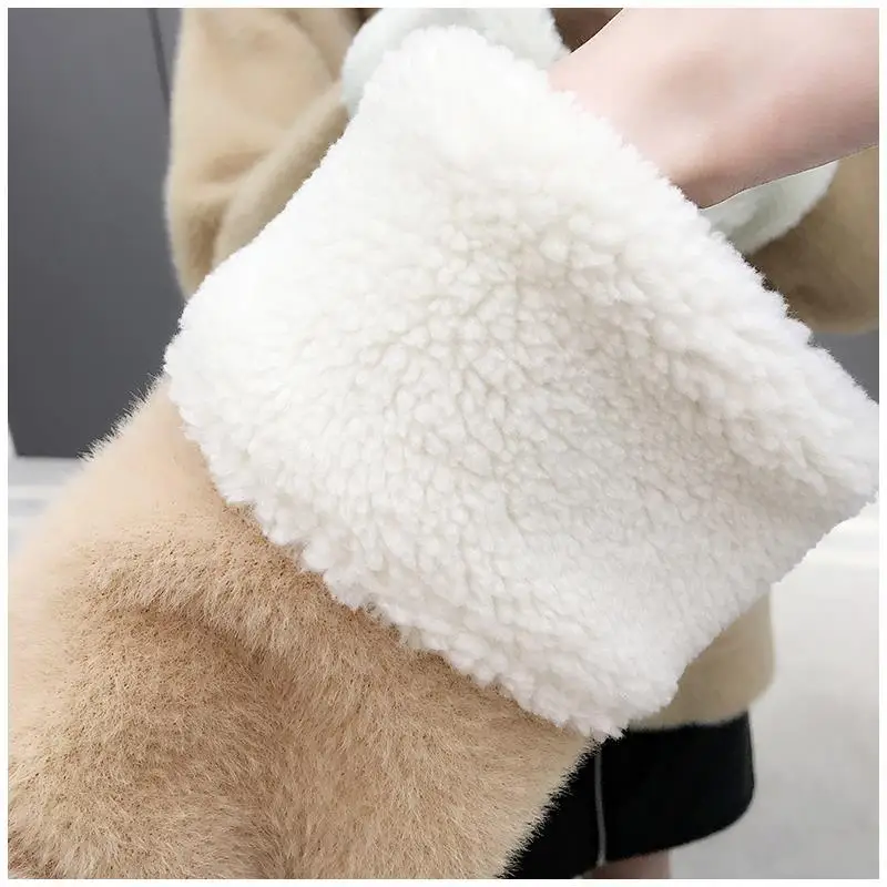 Faux Mink Fur Coat Female Autumn And Winter 2021 New Popular Korean Loose Jacket Cardigan Shirt Casual Tide | Женская одежда