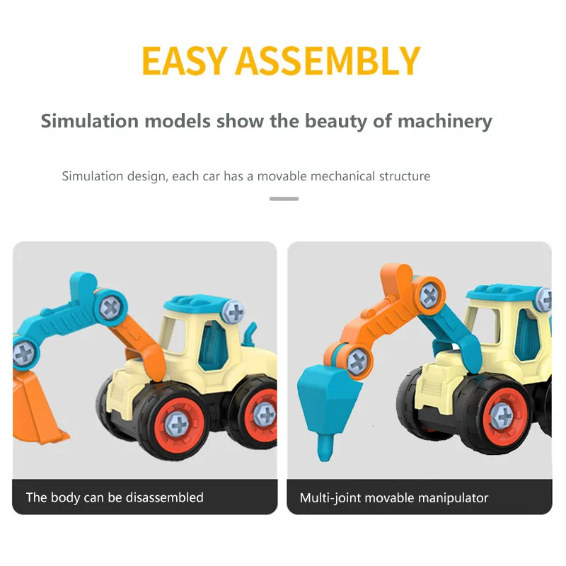 Creative Disassembly Loading Unloading Engineering Truck toy Nuts Assembling Excavator Bulldozer Model Kids Screw Assembly Tools
Creative Disassembly Loading Unloading Engineering Truck toy Nuts Assembling Excavator Bulldozer Model Kids Screw Assembly Tools