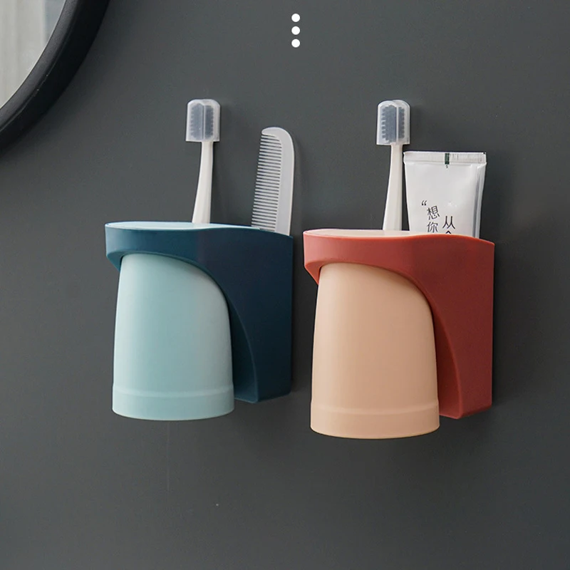 Wall-Mounted Toothbrush Holder Toothbrush Cup Set Magnetic Suction Seamless Non-Punch Bathroom Storage Rack Organizer
Wall-Mounted Toothbrush Holder Toothbrush Cup Set Magnetic Suction Seamless Non-Punch Bathroom Storage Rack Organizer