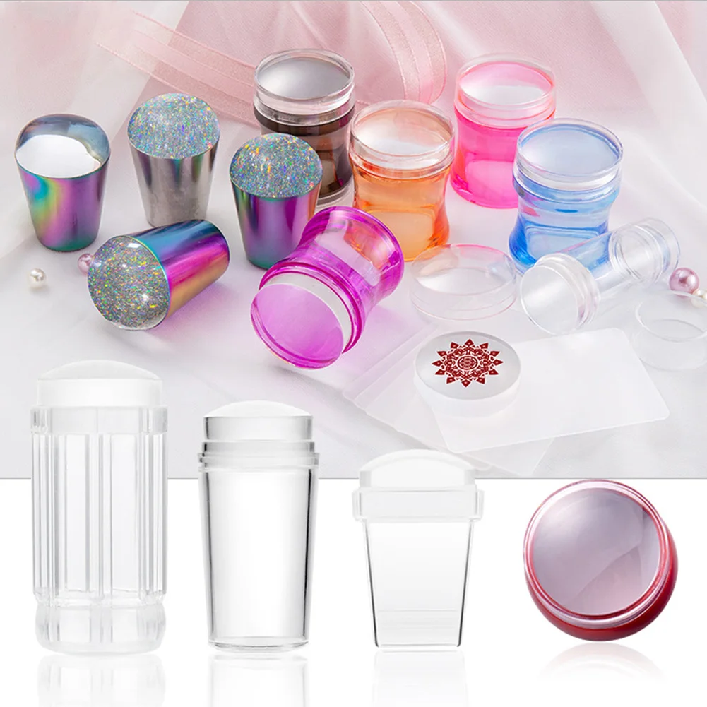 Nail Art Stamper Kit Transparent Silicone Nail Stamping Polish Head with 1 Scraper Manicure Nail Art Tool reusable
Nail Art Stamper Kit Transparent Silicone Nail Stamping Polish Head with 1 Scraper Manicure Nail Art Tool reusable