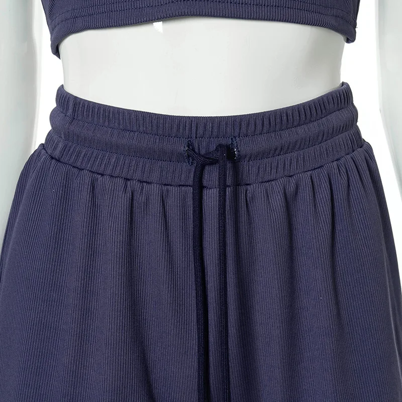 2021 Two Piece Suits Solid Round Neck Sleeveless Short Vest High Waist Drawstring Shorts Summer Women Sports Outfits
2021 Two Piece Suits Solid Round Neck Sleeveless Short Vest High Waist Drawstring Shorts Summer Women Sports Outfits
