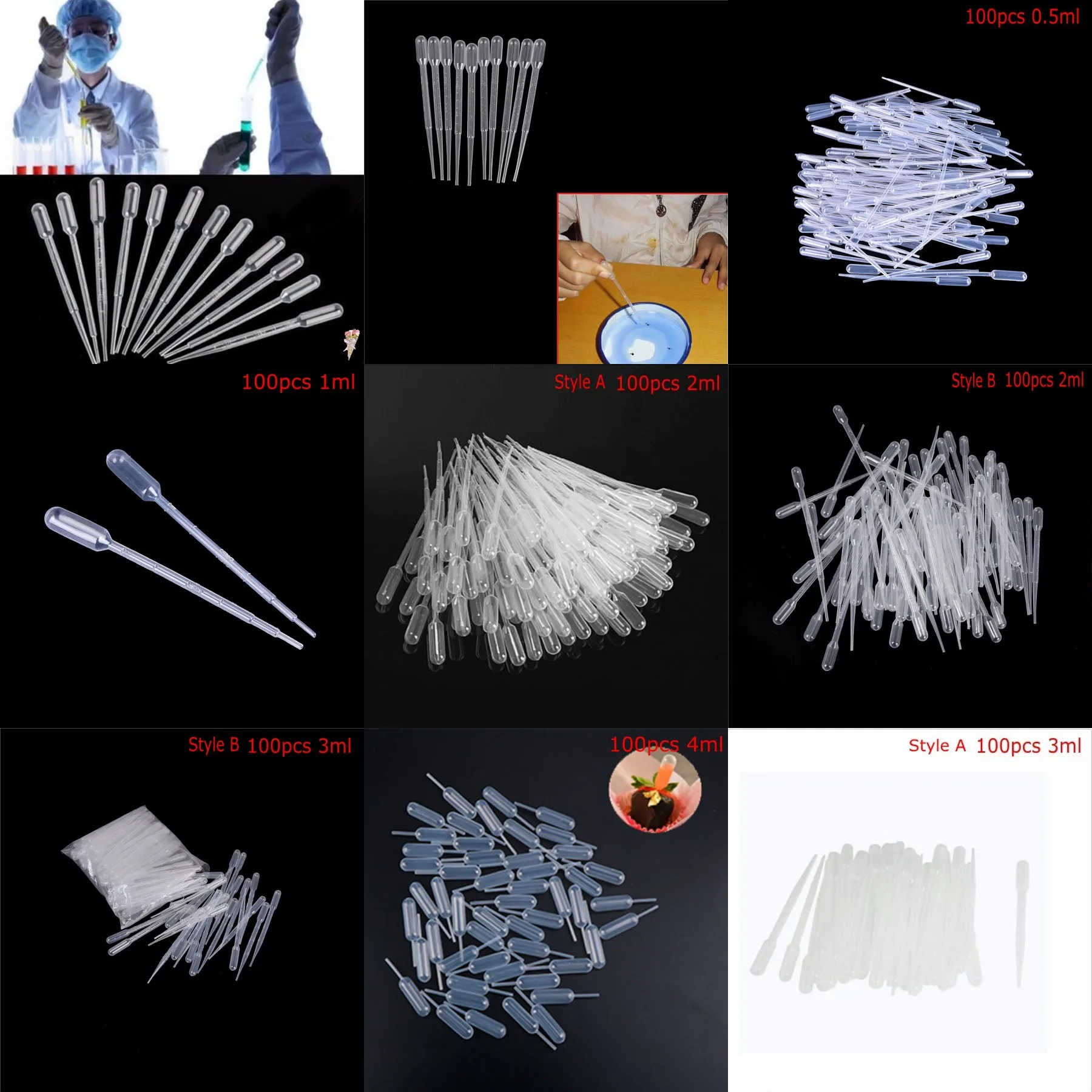 100PCS/Lot 1ML Transparent Pipettes Disposable safe Plastic Eye Dropper Transfer Graduated Pipettes Eye for School Lab Supplies
100PCS/Lot 1ML Transparent Pipettes Disposable safe Plastic Eye Dropper Transfer Graduated Pipettes Eye for School Lab Supplies
