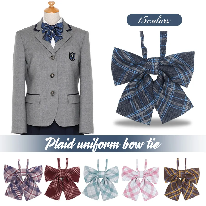College Style Girl Plaid Bow Tie Lady JK Uniform Collar Butterfly Cravat Anime Sailor Suit Striped Tie School Student Bowtie
College Style Girl Plaid Bow Tie Lady JK Uniform Collar Butterfly Cravat Anime Sailor Suit Striped Tie School Student Bowtie