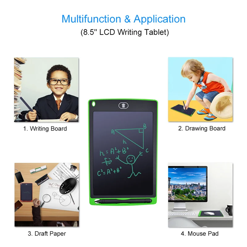 LCD Writing Tablet 8.5 Inch Drawing Tablet Digital Writing Tablet Electronics Drawing Board Erasable Handwriting Pads Light pad