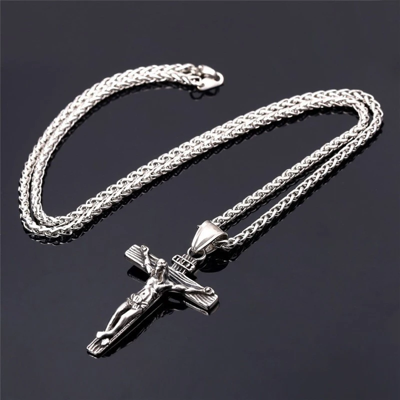 Jesus Cross Necklaces For Women Stainless Steel Never Fade Pendants Rope Chain Religious Necklaces Men Christian Jewelry Gift
Jesus Cross Necklaces For Women Stainless Steel Never Fade Pendants Rope Chain Religious Necklaces Men Christian Jewelry Gift
