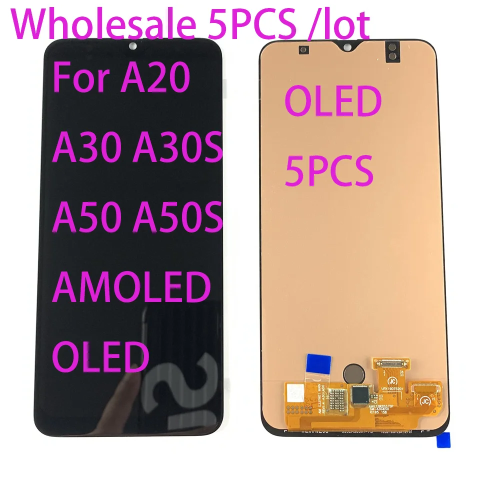 5 шт. OLED для Samsung Galaxy A20 A30 A30S A50 A50S ЖК-дисплей сенсорный экран дигитайзер в сборе AMOLED