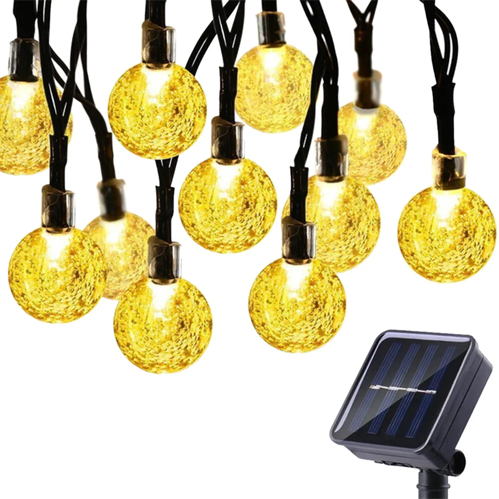String Light 8 Modes 12m Yard LED Crystal Ball Balcony Fairy Lamp Christmas Decor Party Waterproof Wedding Solar Power Patio
String Light 8 Modes 12m Yard LED Crystal Ball Balcony Fairy Lamp Christmas Decor Party Waterproof Wedding Solar Power Patio