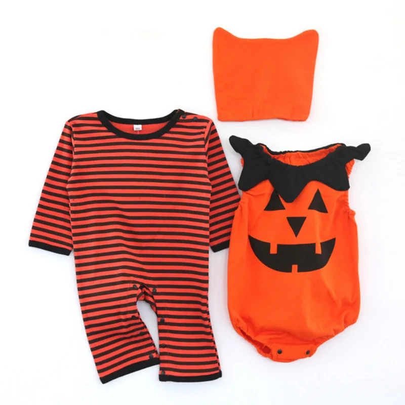 Fashion Pumpkin Baby Boys Rompers Jumpsuit Cotton Short Romper+Long Romper+Hat 3Pcs Clothes Set Newborn Toddler Festival Clothes
Fashion Pumpkin Baby Boys Rompers Jumpsuit Cotton Short Romper+Long Romper+Hat 3Pcs Clothes Set Newborn Toddler Festival Clothes